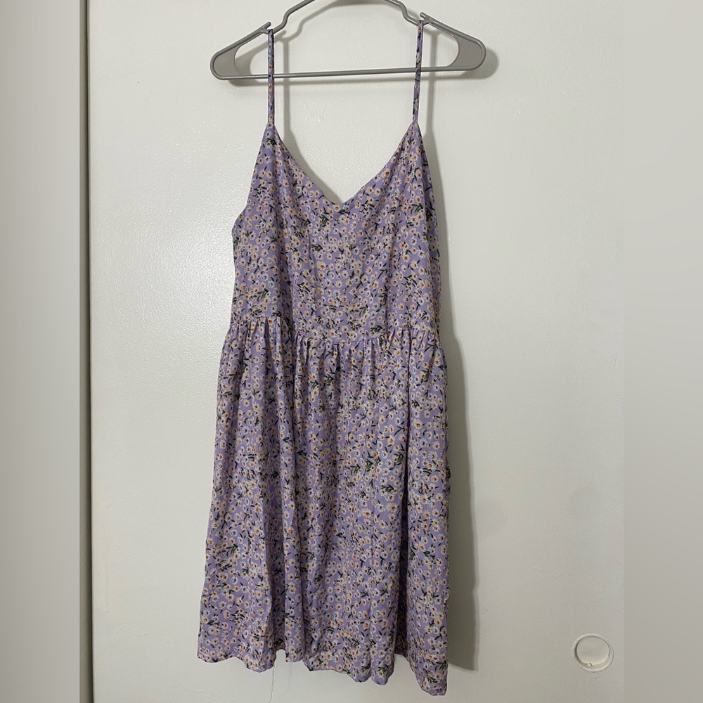 Light purple SHEIN dress with white flowers size 2XL - Picture 1 of 4